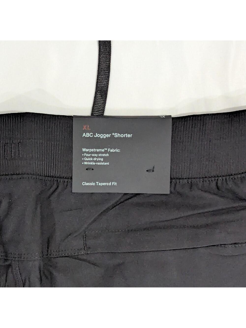Lululemon ABC Jogger Shorter Pants Mens XL Black Warpstreme NWT - Picture 10 of 11